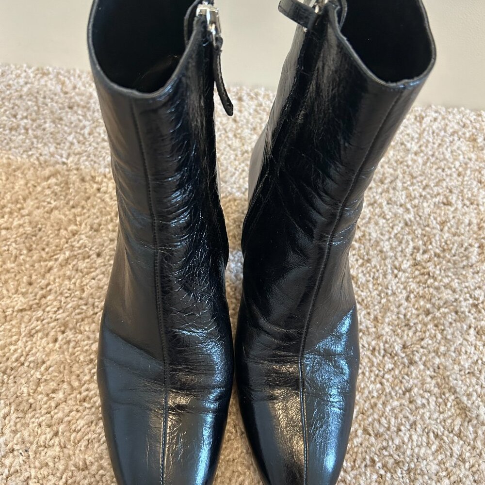 Zara Basic Collection- Black Leather Boots - Size… - image 5